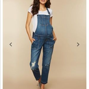 Indigo Blue Side Panel Maternity Overalls NWT